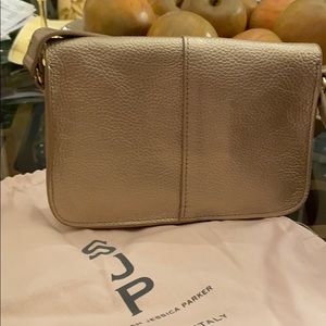 Sarah Jessica Parker gold leather Crossbody bag